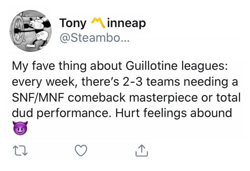 Guillotine Leagues – MyFantasyLeague.com